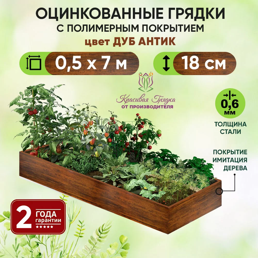 Грядка Дуб Антик (0,5 х 7)